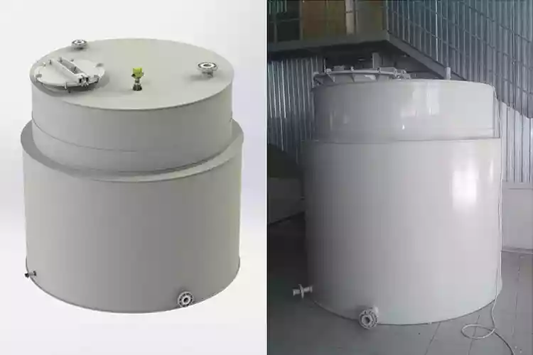 Ёмкость для азотной кислоты с двойными стенками